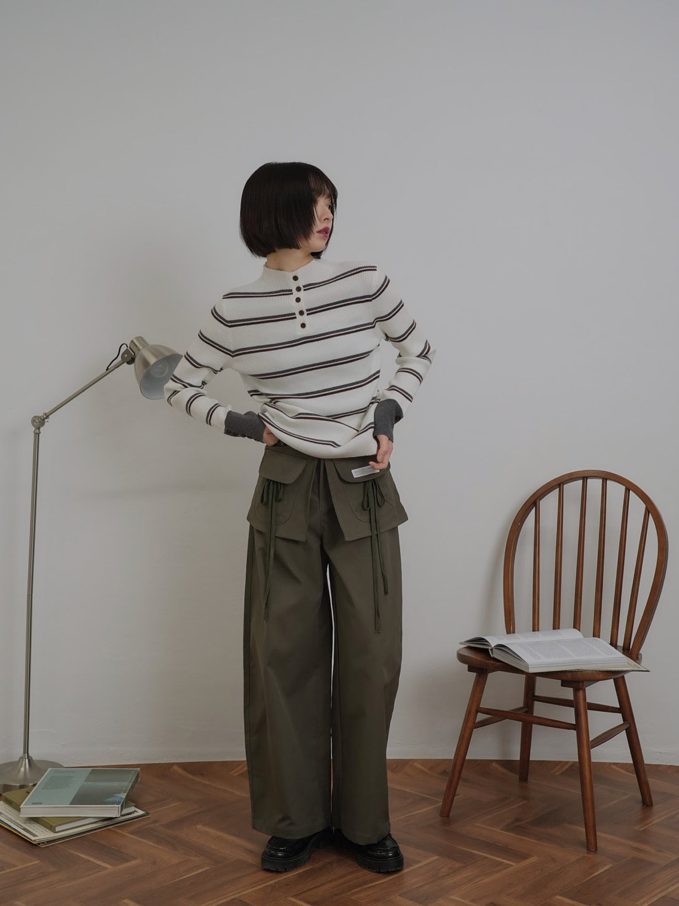 ワイド カーゴパンツ 大人カジュアル レディース Uenui