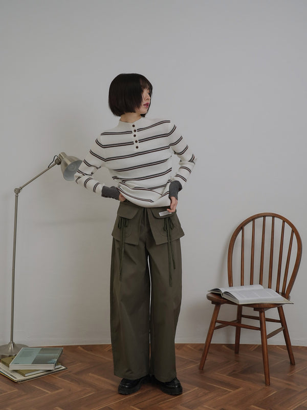 ワイド カーゴパンツ 大人カジュアル レディース Uenui