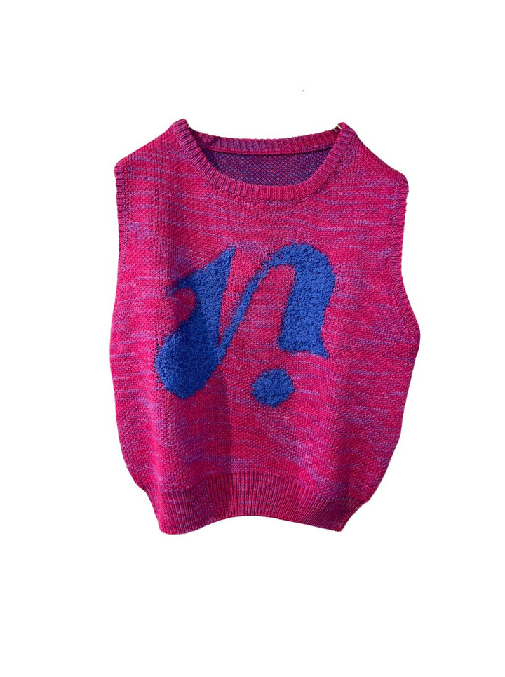 【9月10日発送予定】embroidery logo knit vest