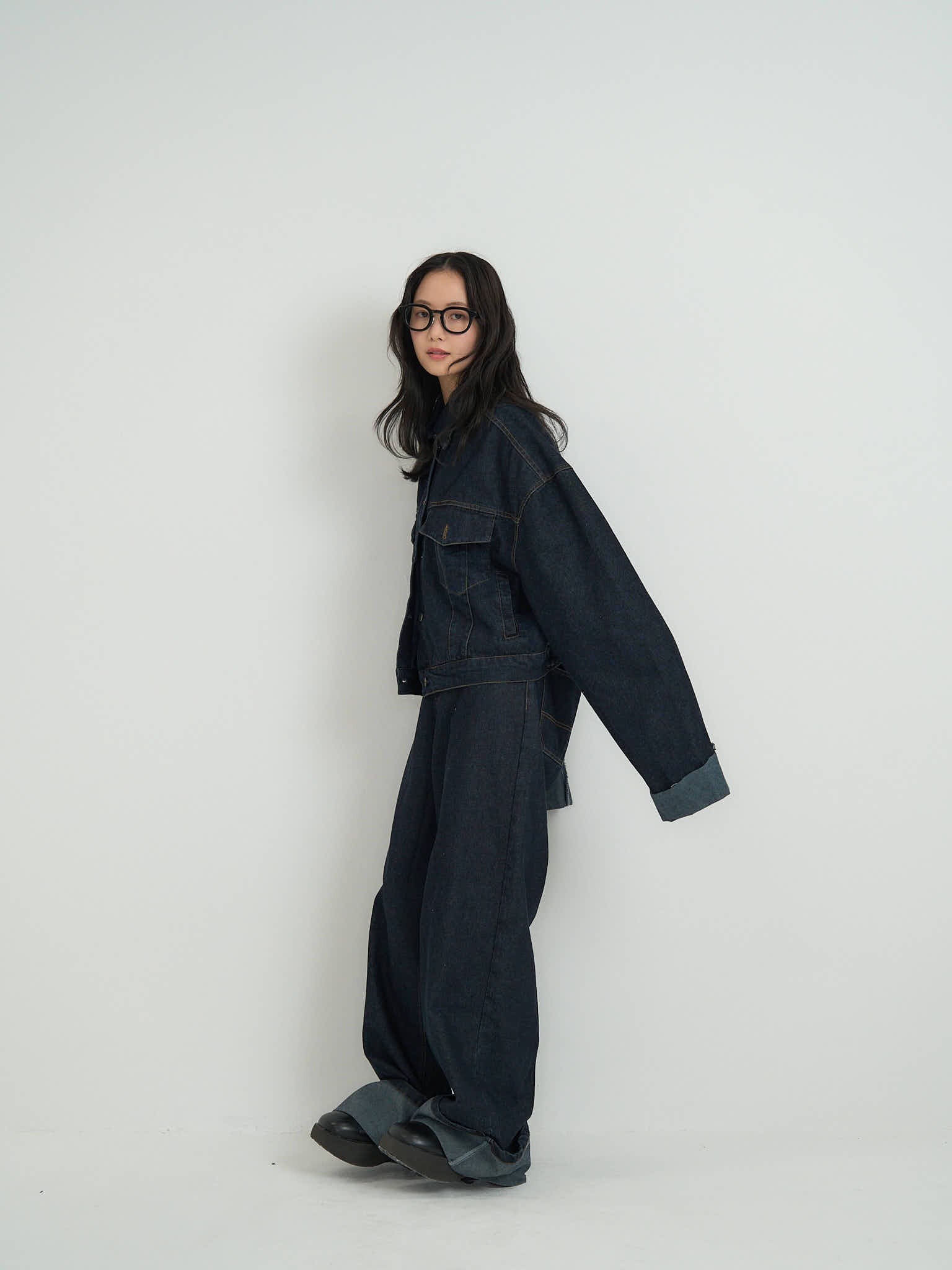 wide leg denim pants｜ハイウエストデニムパンツ｜uenui – Uenui