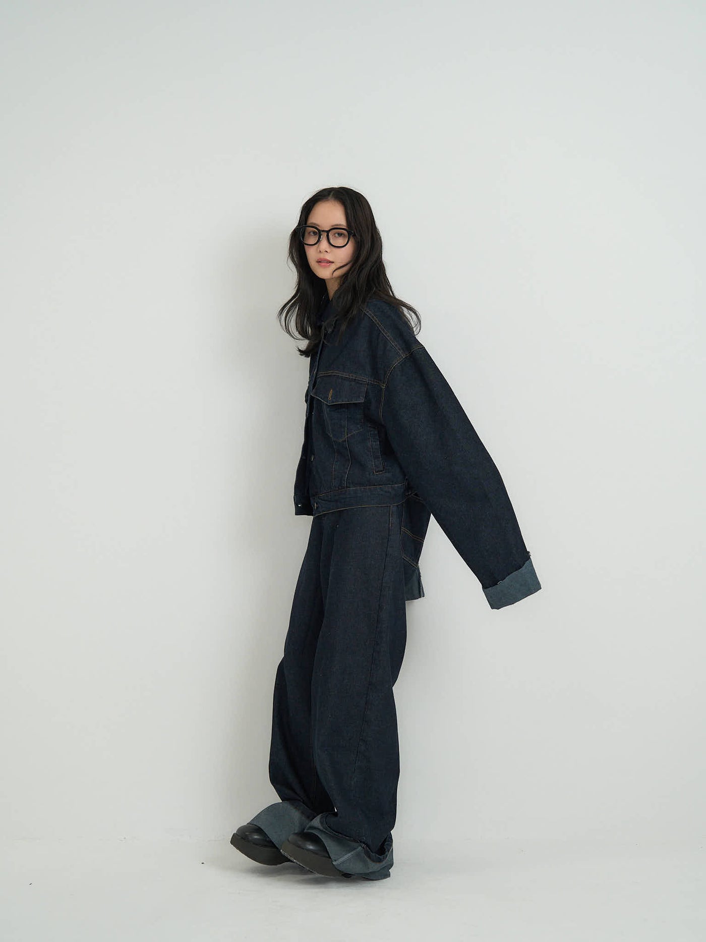バギー ワイドデニムパンツ 大人カジュアル レディース Uenui