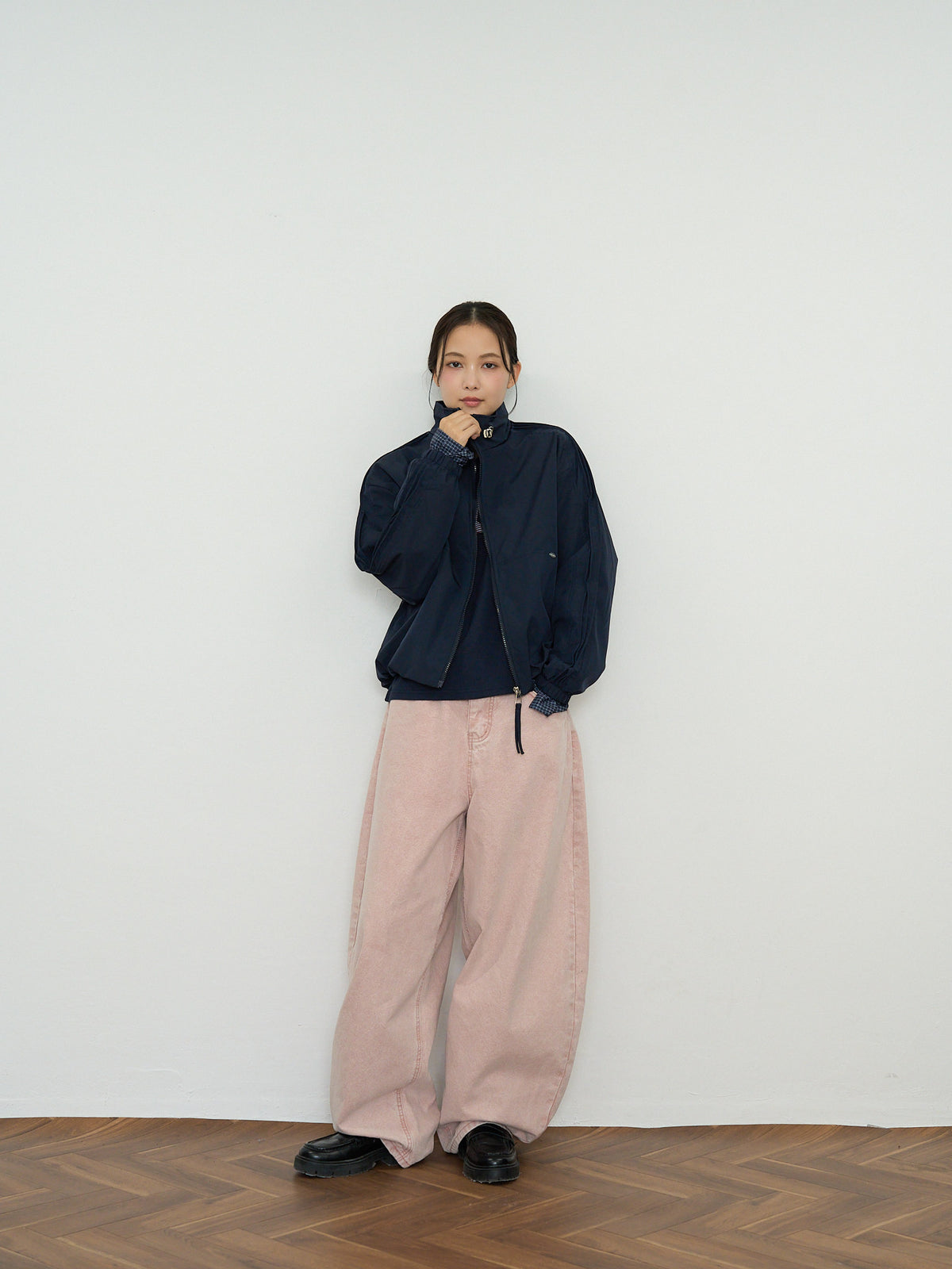 stand collar blouson