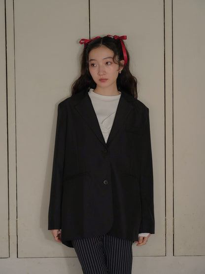 diagonal back slit jacket