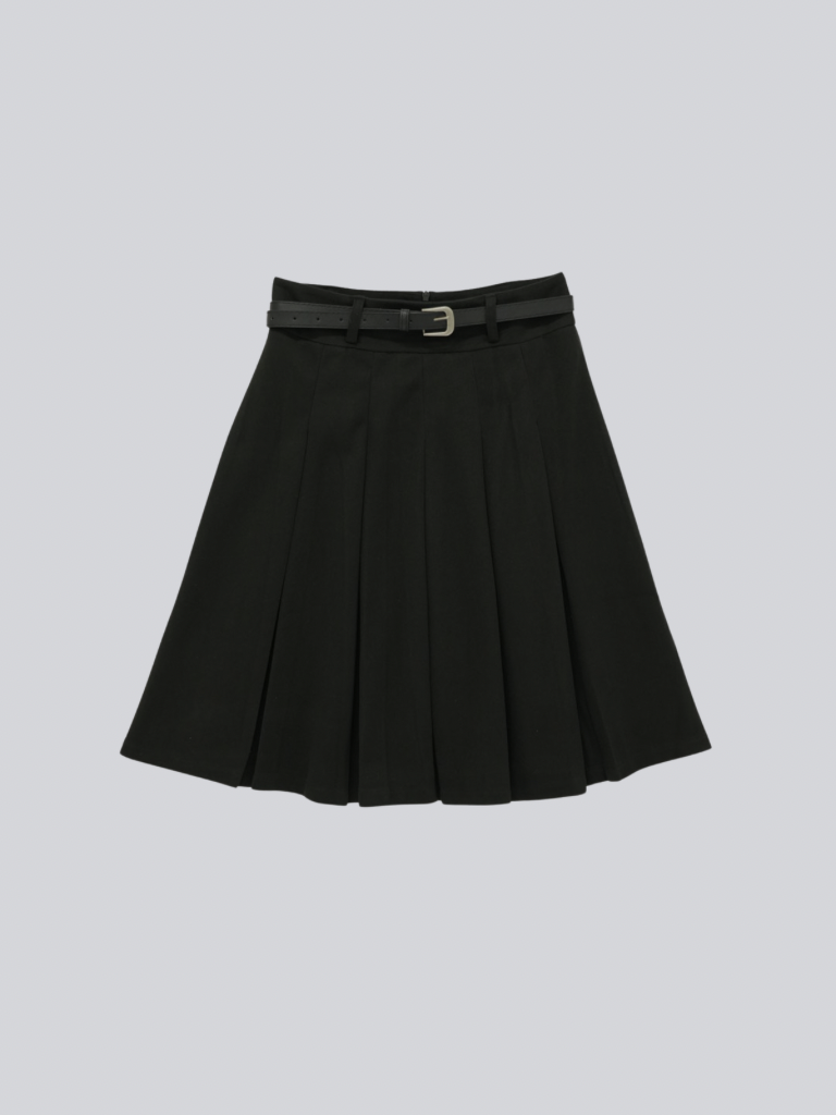 classic midi pleated skirt