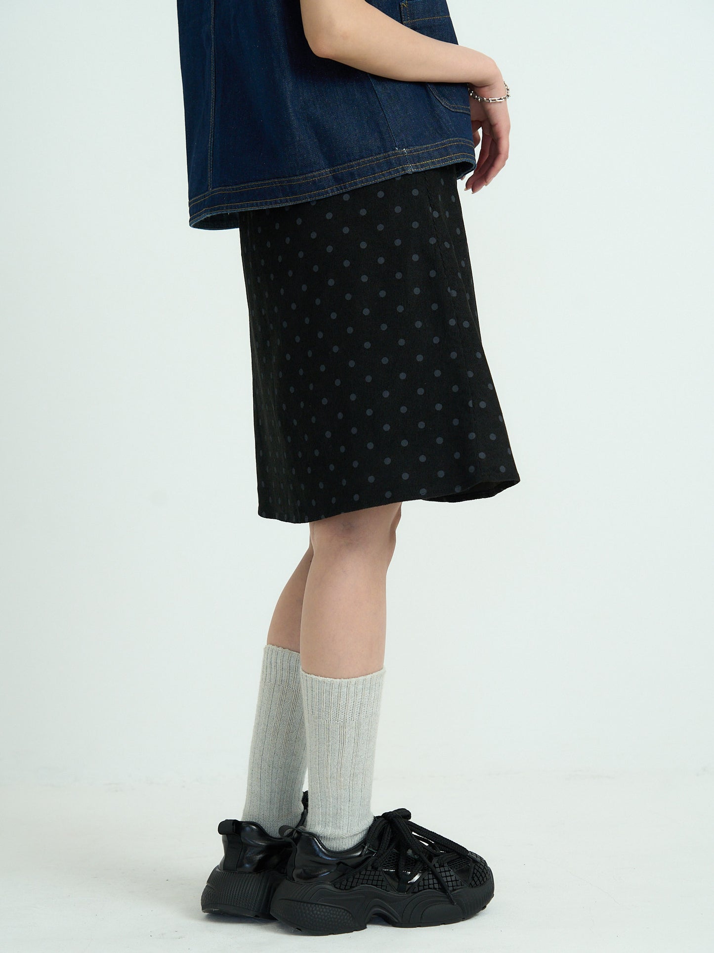 polka dot  midi skirt