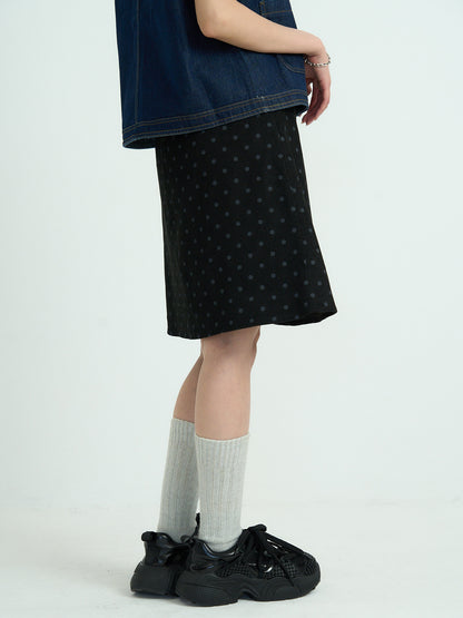 polka dot  midi skirt