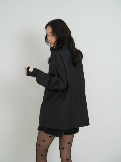 stand collar oversize shirt