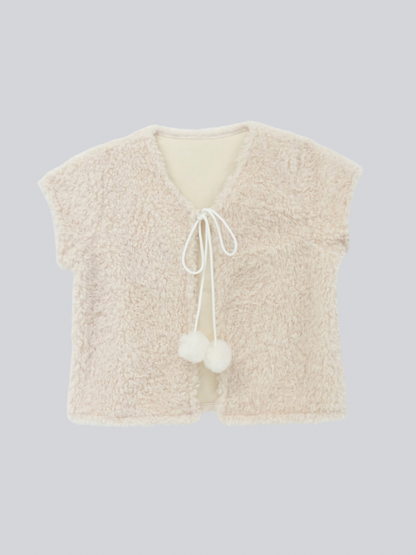 fur knit vest