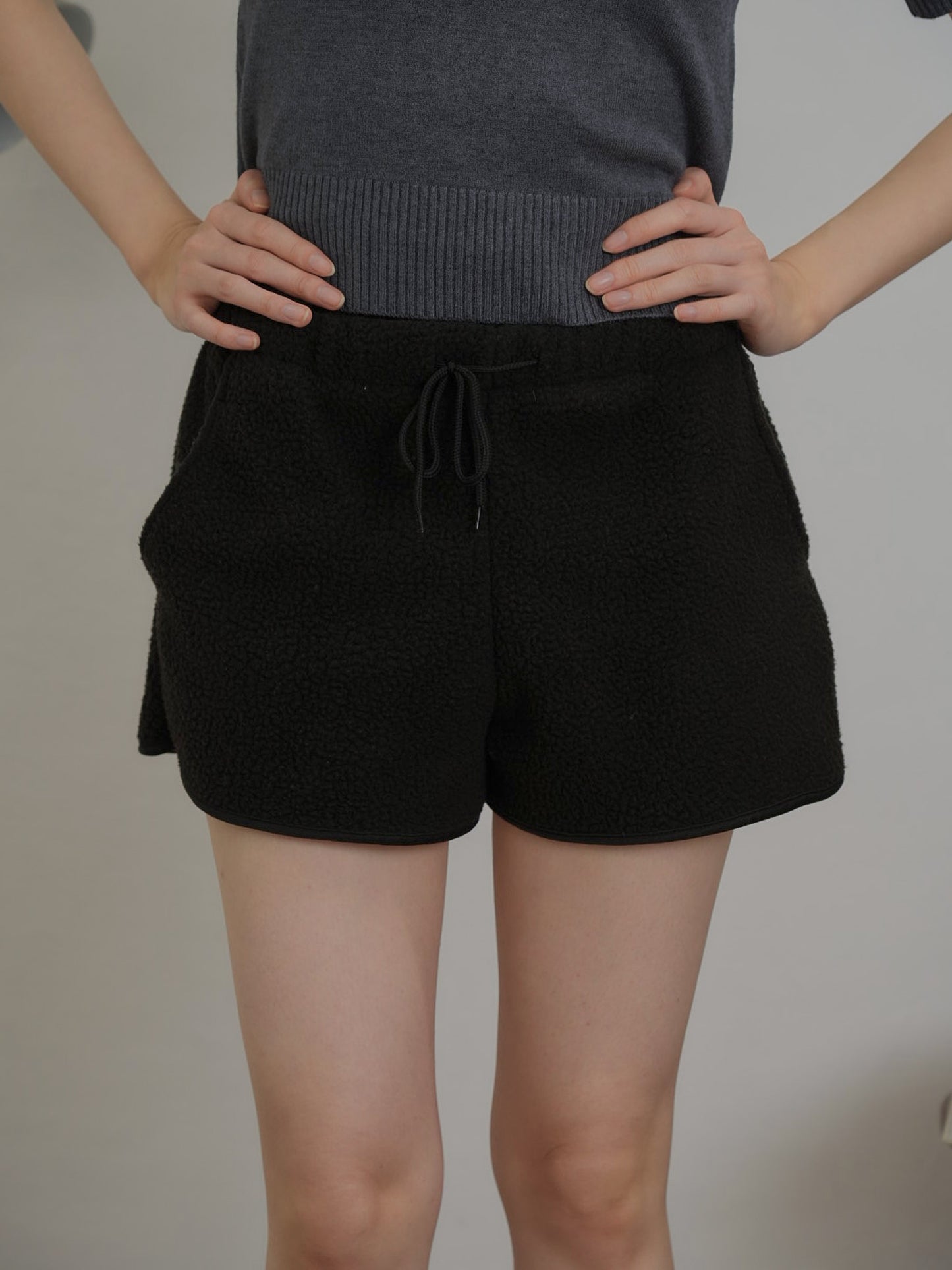 fleece short pants