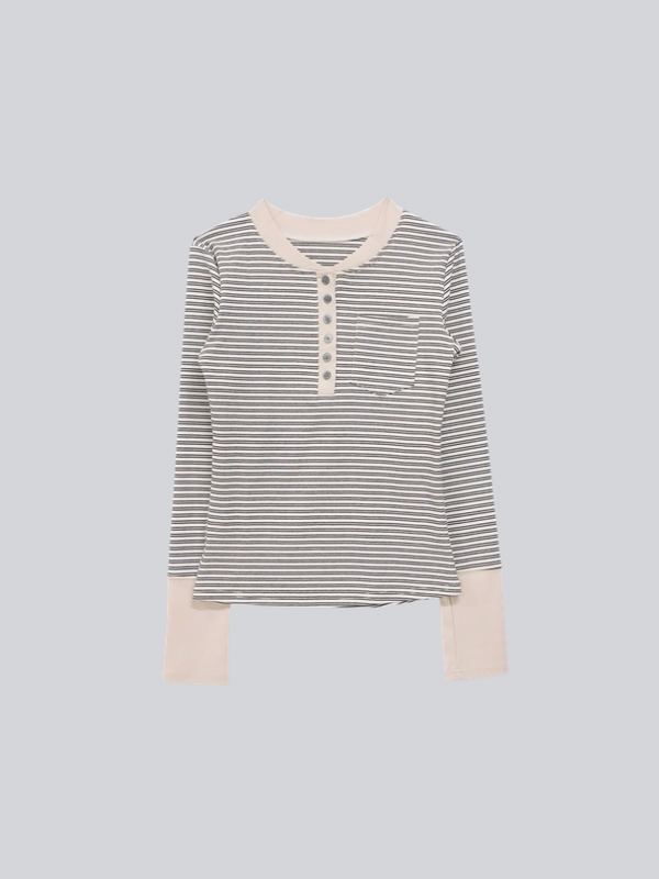 ボーダー ロングTシャツ 大人カジュアル レディース Uenui