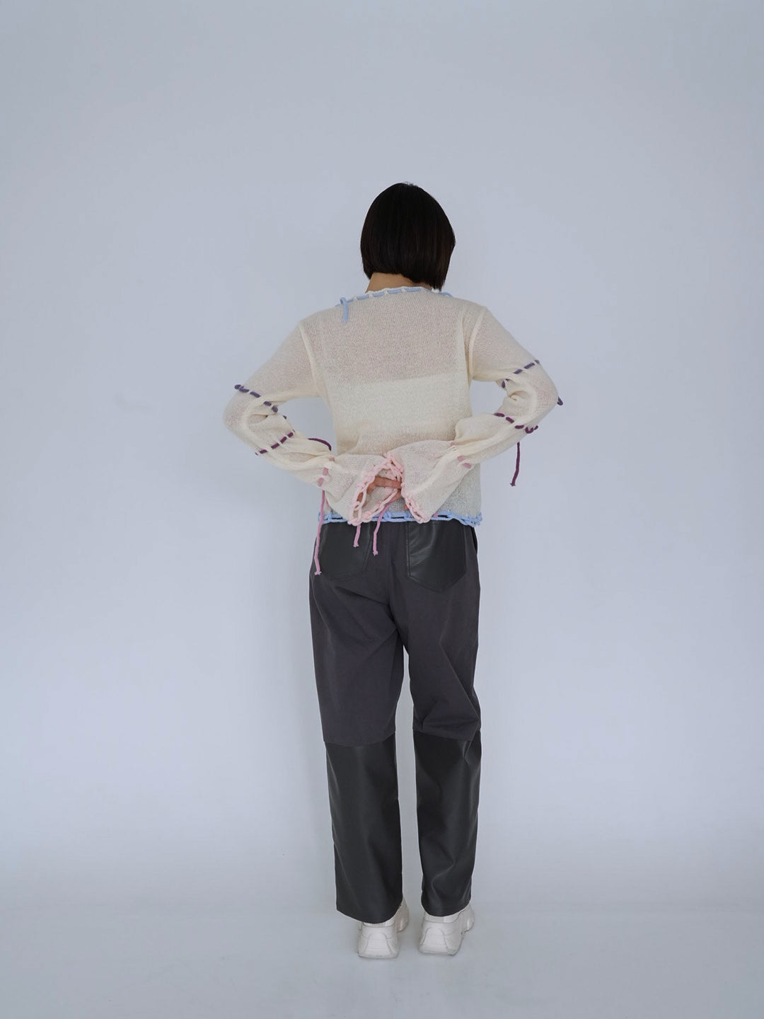 ribbon detail knit top
