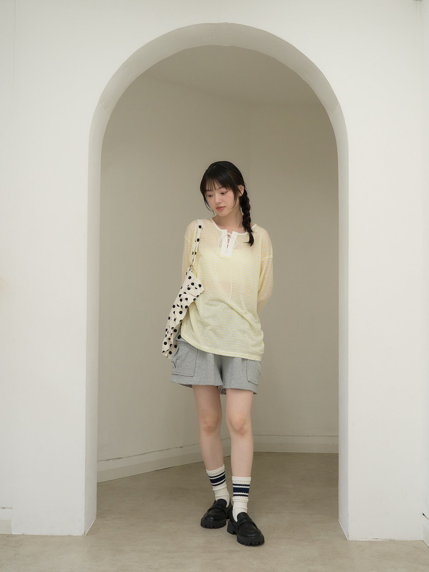 french border long sleeve knit
