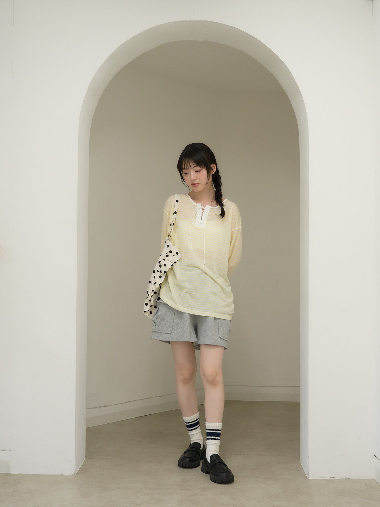 french border long sleeve knit