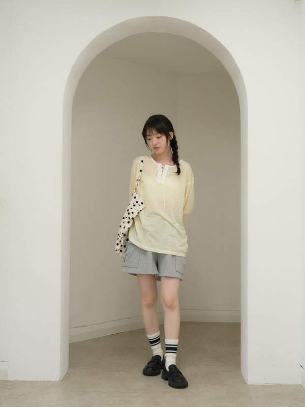 french border long sleeve knit