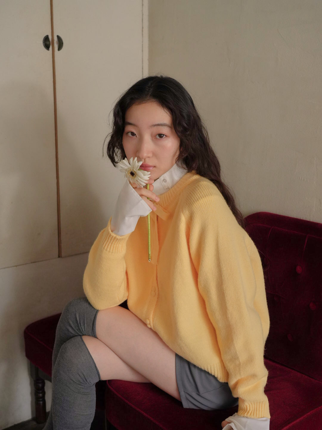 ribbon tie knit cardigan 【 11/6 19:00 発売予定 】