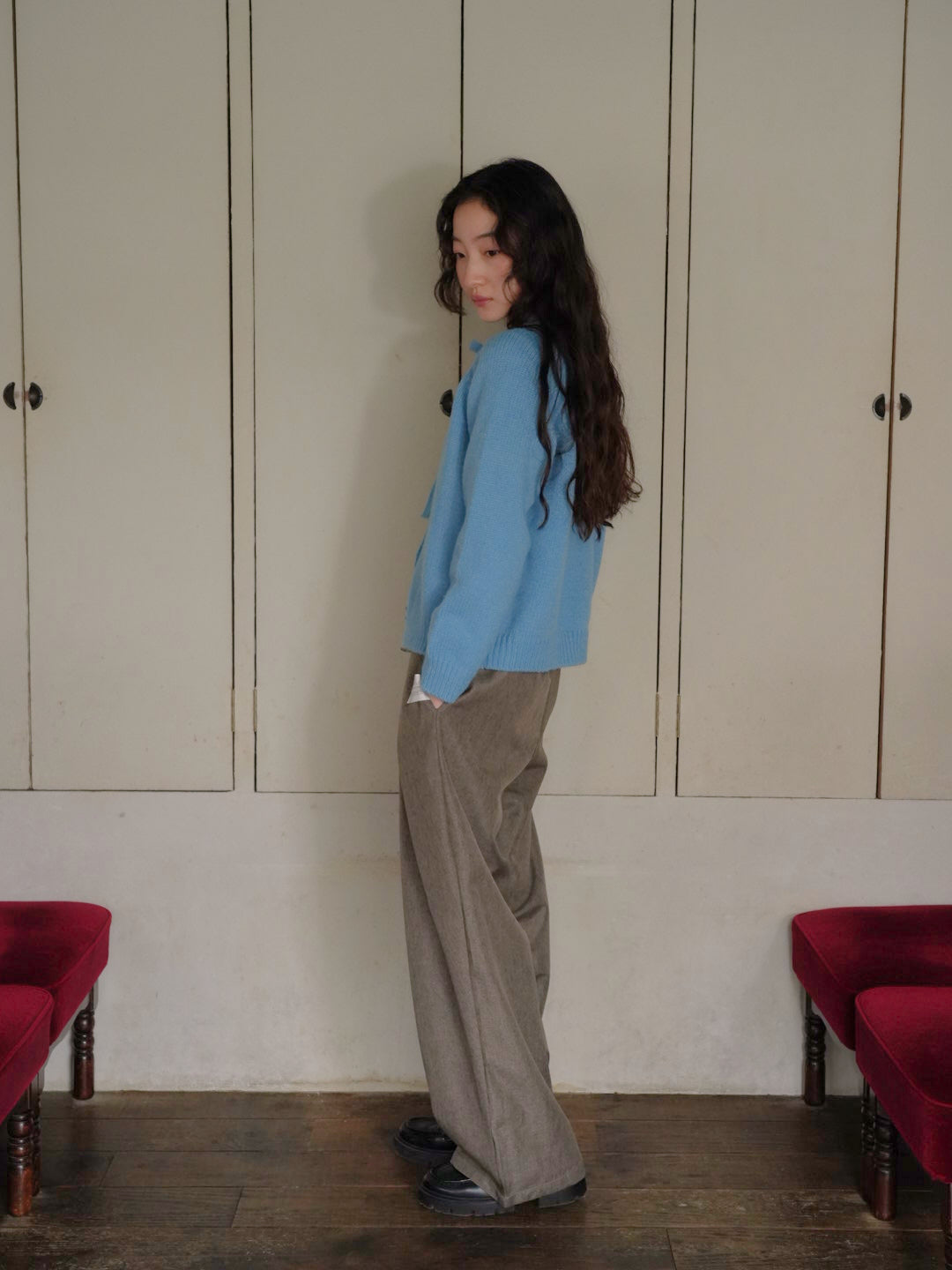 ribbon tie knit cardigan 【 11/6 19:00 発売予定 】