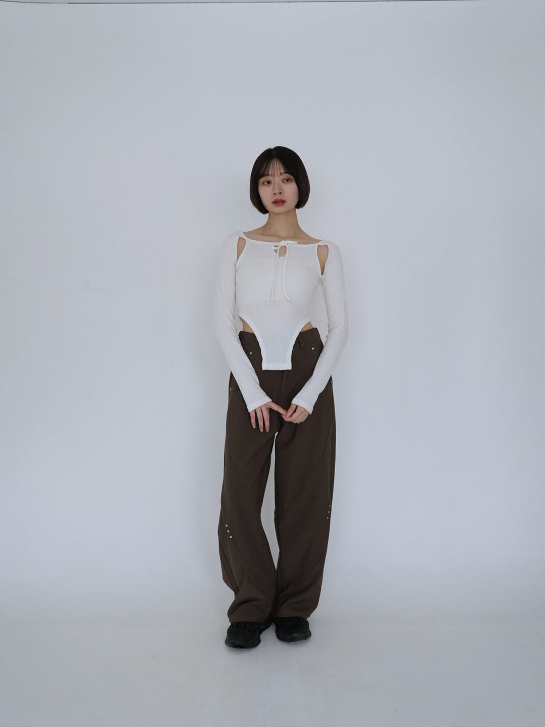 【8月29日発送予定】stitched wide pants