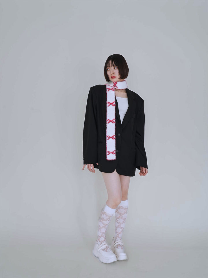 ribbon fur scarf