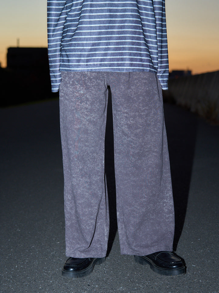 washed wide pants