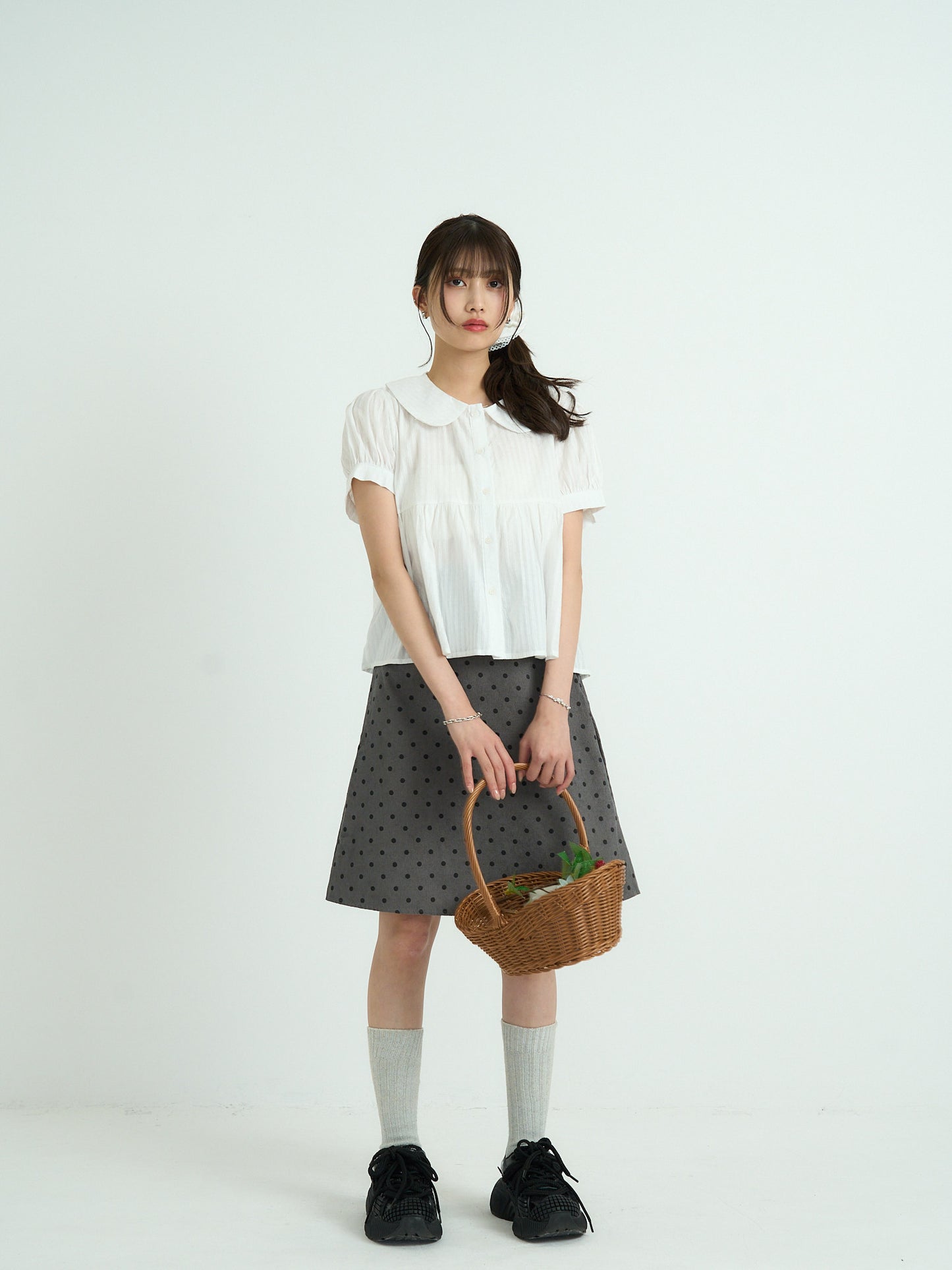 polka dot  midi skirt