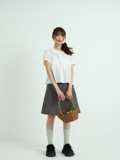 polka dot  midi skirt