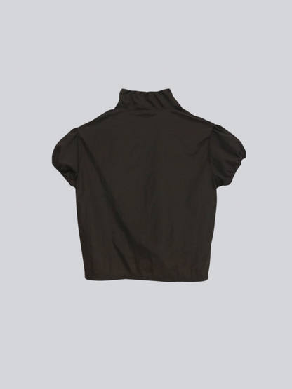 stand collar zip short jacket