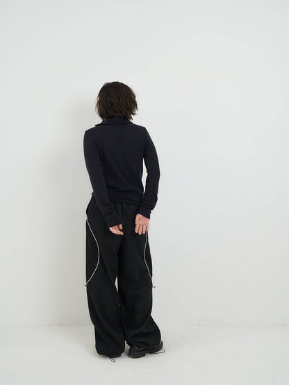 button high neck knit