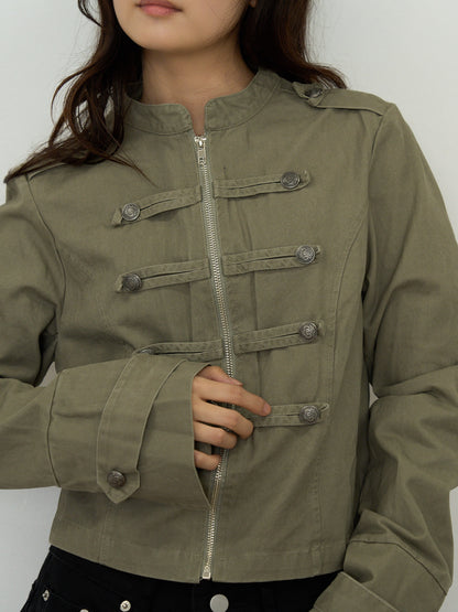 napoleon button short jacket