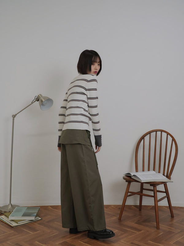 ワイド カーゴパンツ 大人カジュアル レディース Uenui