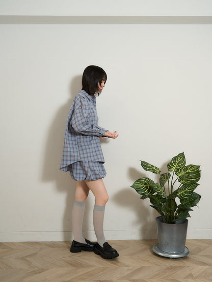 check shirt set