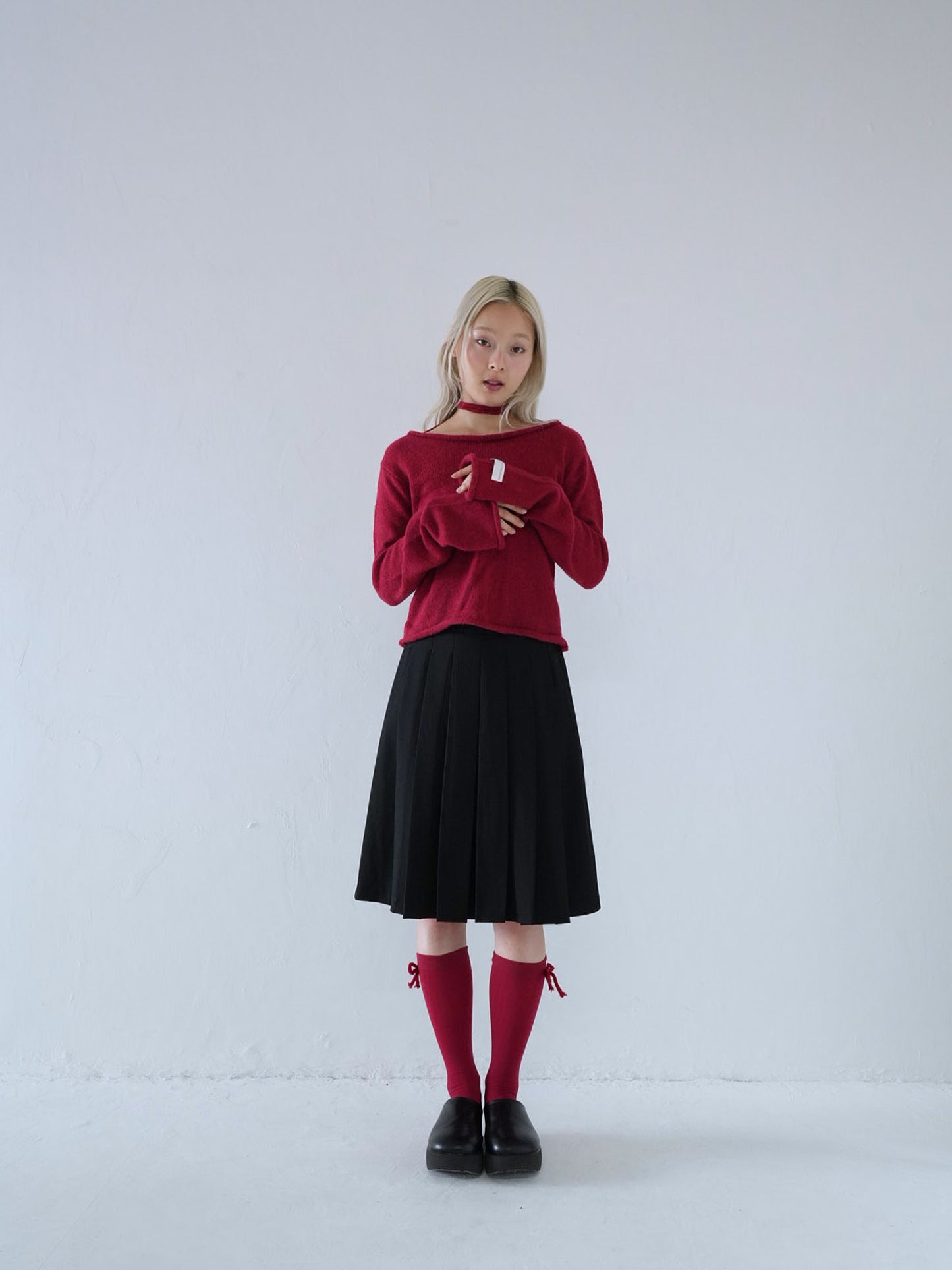 tie ribbon knit