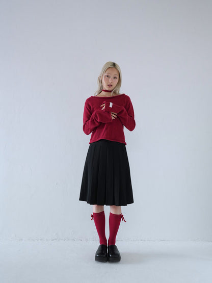 tie ribbon knit