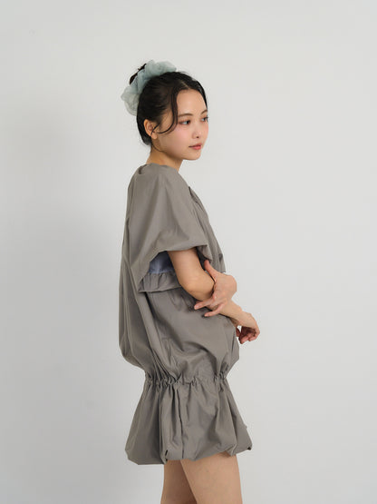 drawstring mini dress