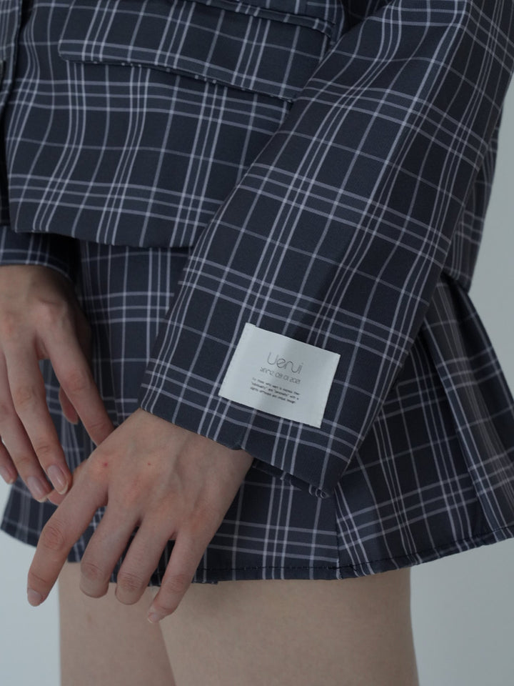 【8月26日発送予定】3piece check jacket and skirt