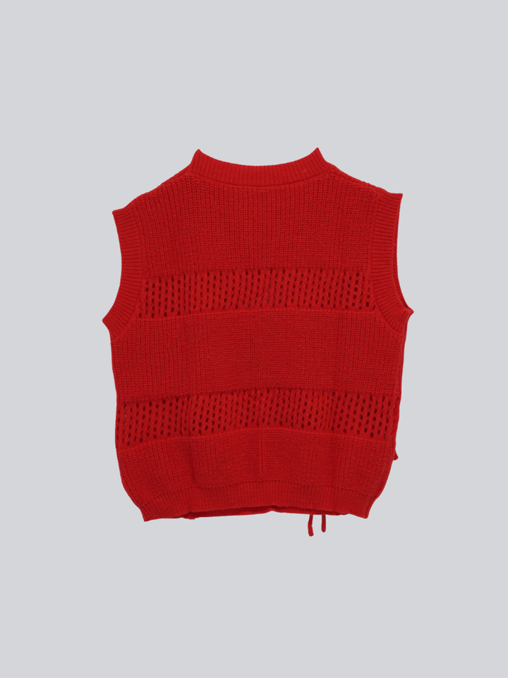 ribbon knit vest