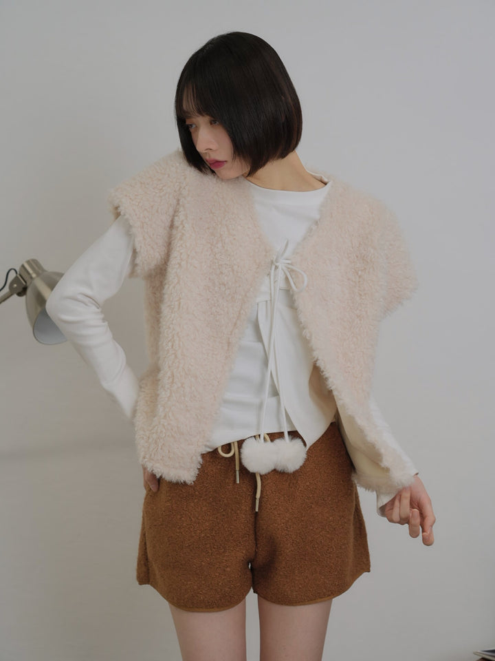 fur knit vest【 1/15 19時発売 】