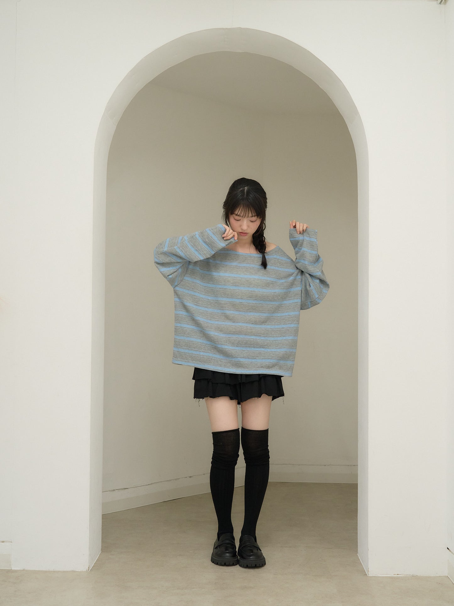 long sleeve border tee