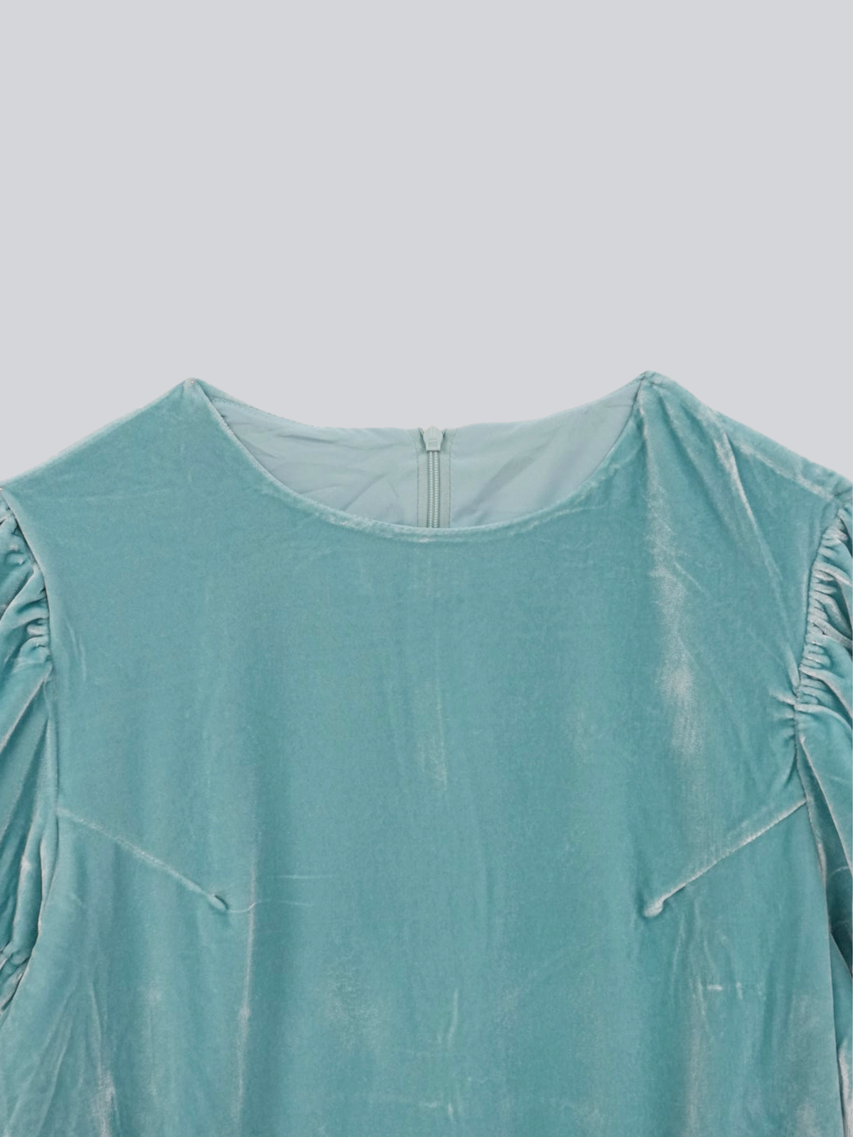 velour puff sleeve top