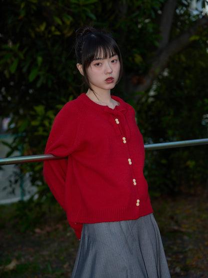 ribbon tie knit cardigan