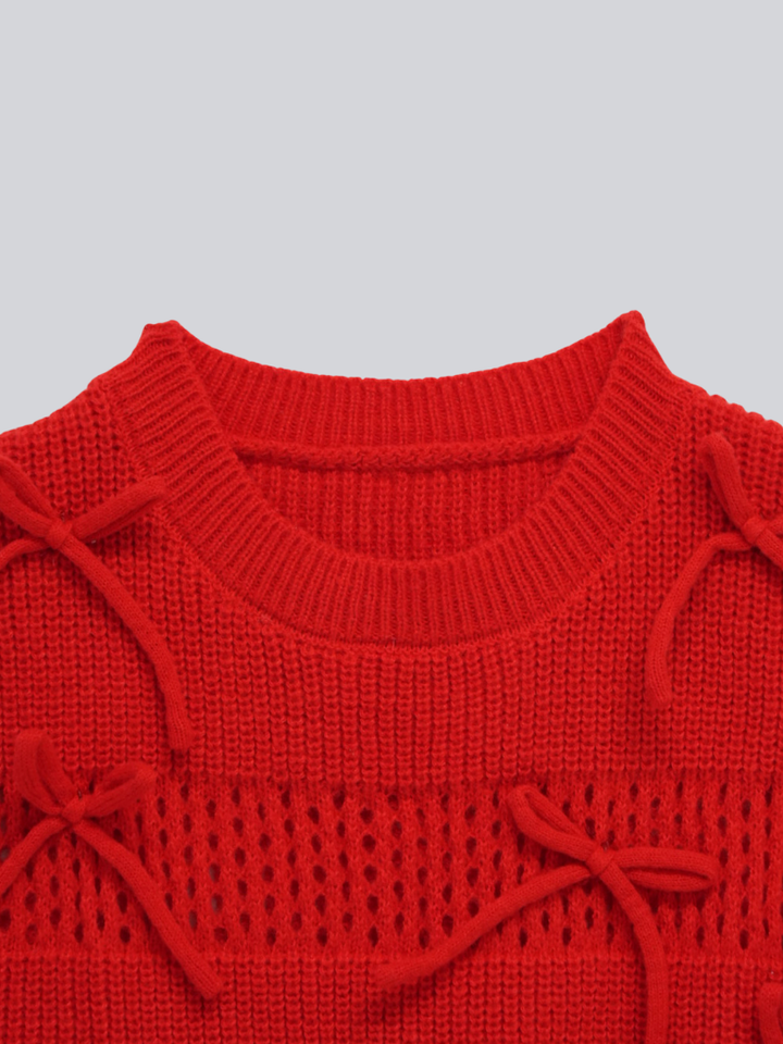 ribbon knit vest