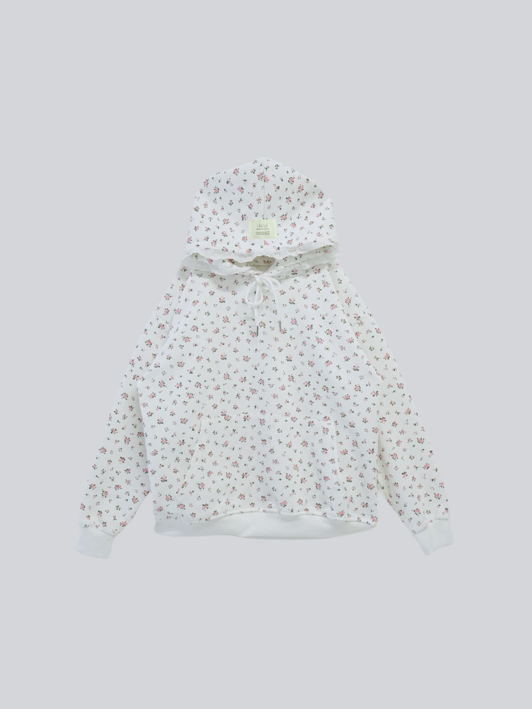 【 10月上旬発送予定 】tiny floral frill hoodie
