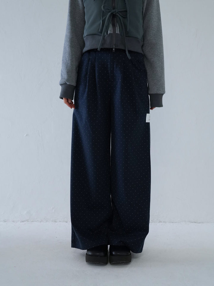 【 10月上旬発送予定 】dot pattern wide slacks
