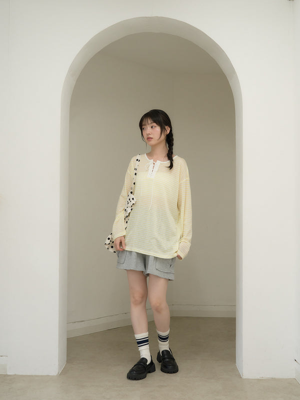 french border long sleeve knit