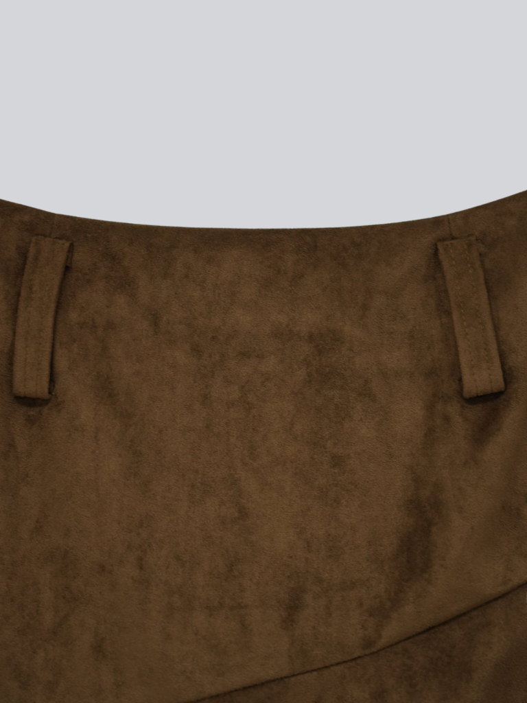 suede asym skirt