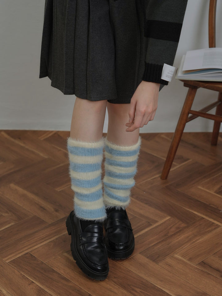 border knit leg warmer