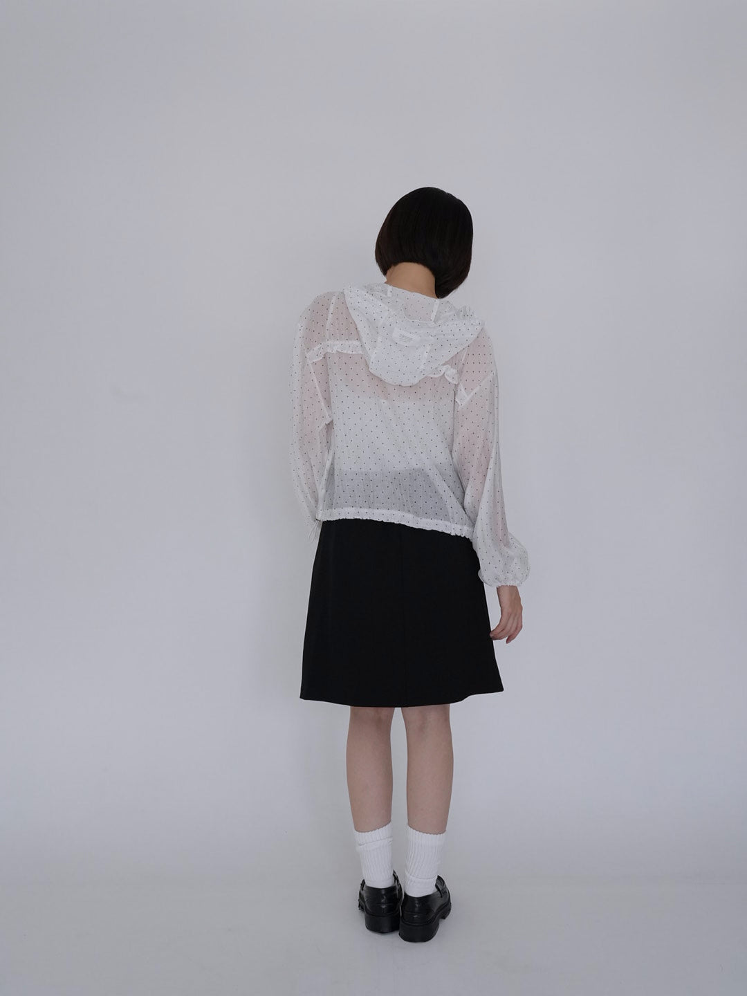 【8月26日発送予定】frill sheer hoodie