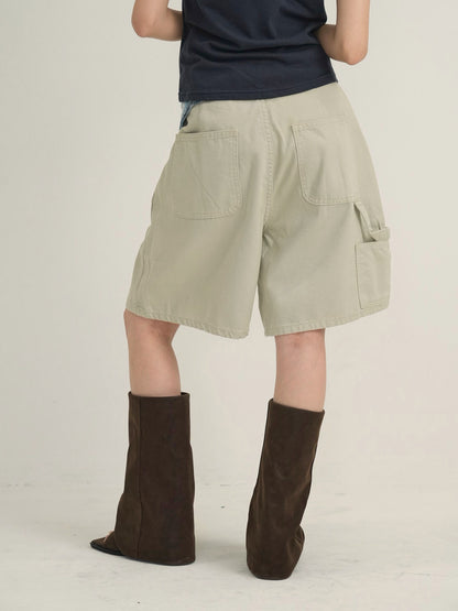 waist check cargo half pants