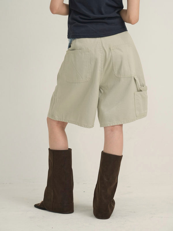 waist check cargo half pants