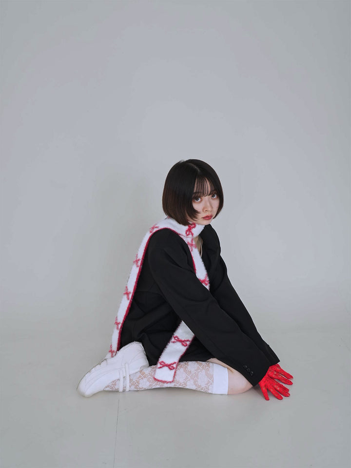 ribbon fur scarf