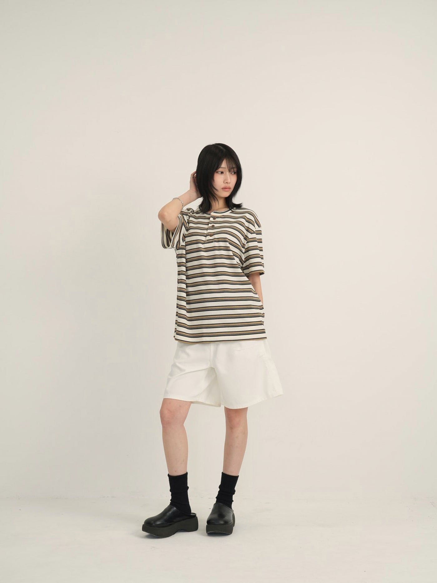 waist check cargo half pants